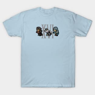 Clive, Torgal, and Jill XVI Design | FFXVI Pixel Party Members | Final Fantasy 16 | Light Colors T-Shirt